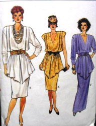 9523 VOGUE BLOUSON PEPLUM INSET TOP,  SKIRT LENGTHS  PATTERN 10